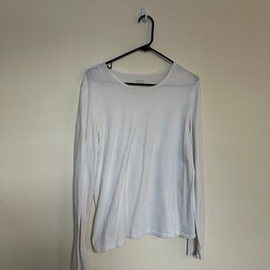 Eileen Fisher Classic White Long Sleeve Tee